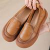 Fashion New authentic leather slip on flats women's ancient perforated breathable moccasins woman exquisite embossed rose loafers shoes