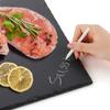 GOH DODD Slate 25 X 12 Cm Rectangular Natural Stone Stylish Slices Stone, 4-Piece Set, Plates, Plates, (Cushioned)