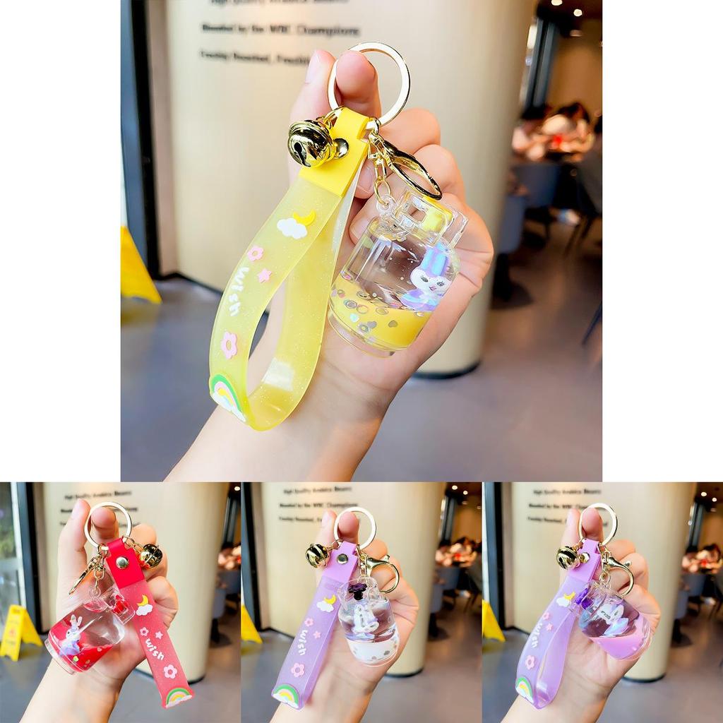 Adorable Soft Rubber Cartoon Oil-bearing Acrylic Bear Keychain Creative Gift