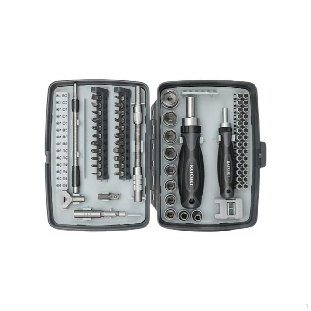 MultiPurpose Ratchet Screwdriver Set, Accurate Hand Tool Kit, Portable Storage, Suitable for