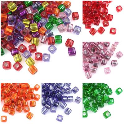 Wysokiej jakości ręcznie robione koraliki 8mm DIY akcesoria do biżuterii kwadratowe 20 sztuk przezroczysty materiał okrągły narożnik akrylowy moda na naszyjnik bransoletka tworzenie