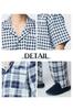 Factory Checkered Soccer Short Long Checked Loungewear for Spring and Smooth Breathable Size Y's Men's Pajamas, 100% Cotton, Sleeves, Pants,
