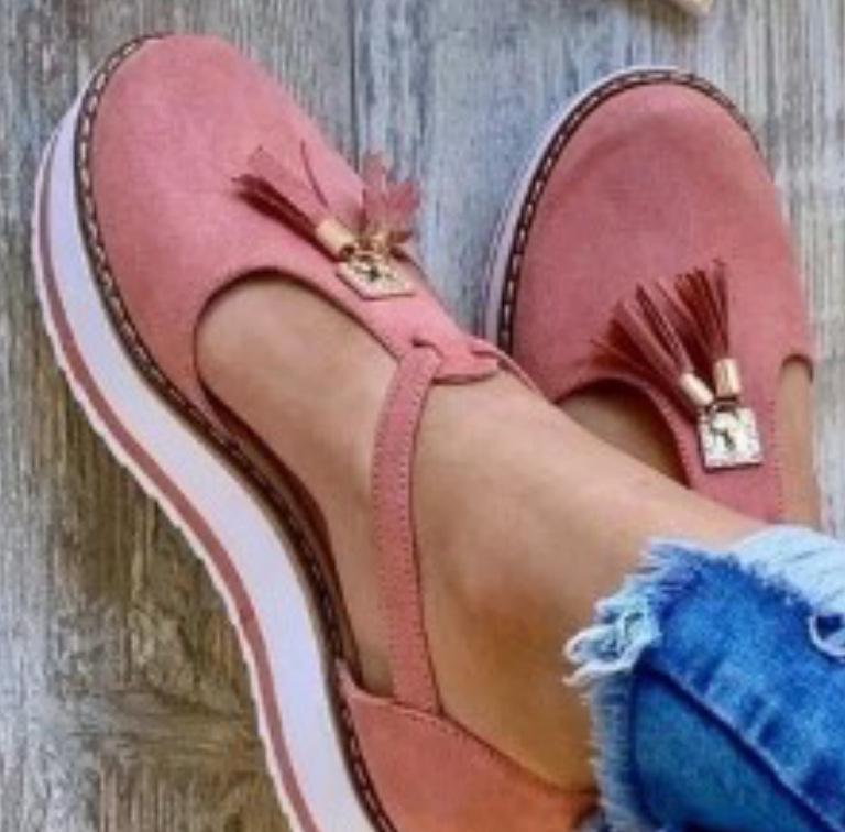 2021 Sommer Übergröße Damen Quasten-Plateausandalen mit dicker Sohle