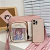 Stylish Nylon Small Messenger Bag, Student Girls Chic Shoulder Bag, Coin Purse Phone Bags, Suitable for Daily Use Collocation