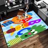 1pc Super Simple Songs Print Area Rug - Soft, Washable Non-Slip Indoor Mat for Office Chairs, Living Room, Home Office Decorative Rug