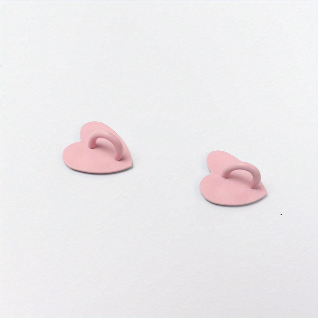 2 Stück Metall Handyhülle Dekoratives Zubehör, Herzförmige Basis, Anhänger, Hängehaken