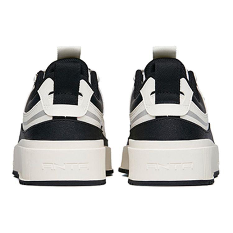 Anta Lightweight Durable Low-Top Skate Shoes Women Sneakers White Black Gray 922228033-2