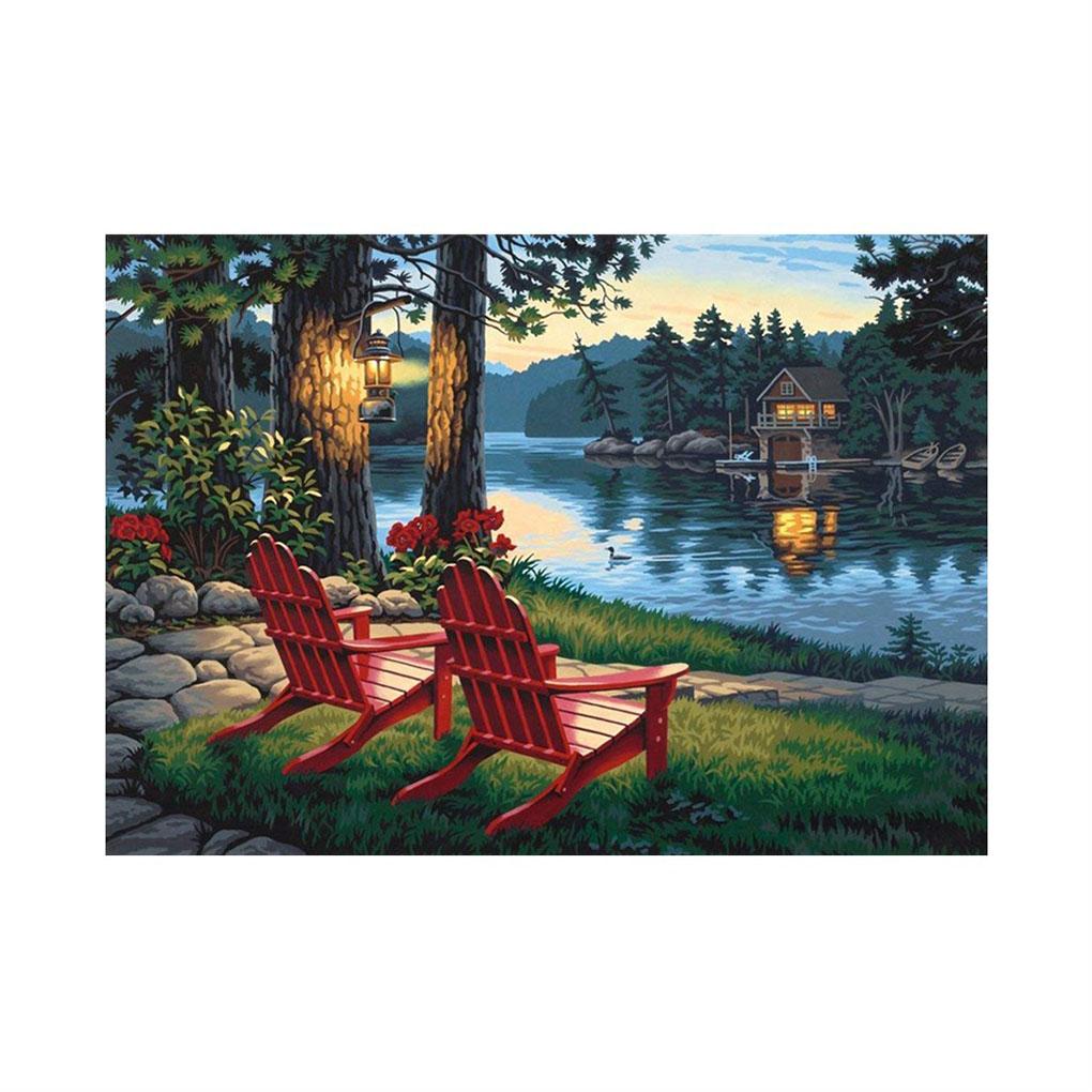 DIY Flower Scenery Crystal Stitch Living Room Diamond Needlework Bedroom Rhinestones Embroidery Painting