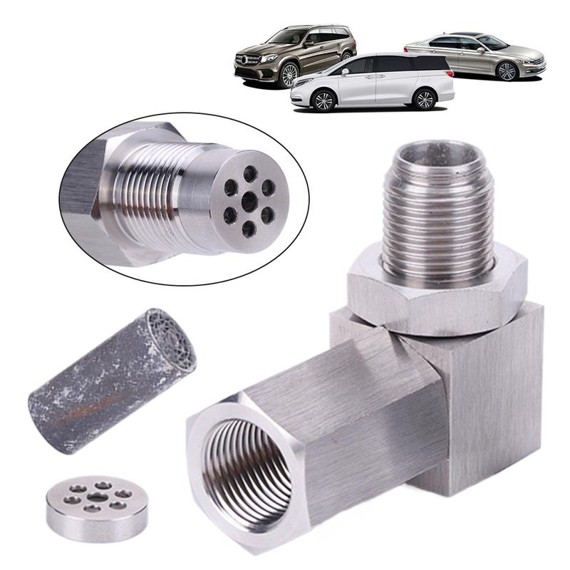 O2 Bung Extension Catalytic Converter 90 Degree P0420 P0430 Exhaust Catalyst Rear Oxygen Sensor Spacer Mini Catalyst O2 Adapter