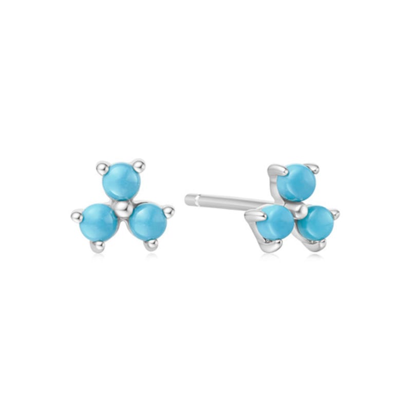 

ANIA HAIE Silver Turquoise Lotus Stud Earrings 925 Silver E063-04H single type