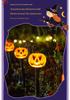 Solar Halloween Pumpkin Garden Stake Lights - Waterproof Outdoor Decorative String for Yard & Lawn