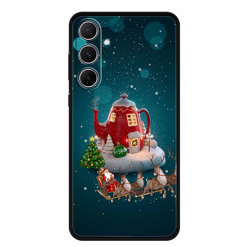 Christmas Phone Case For Samsung A17 5G 2025 Case Soft Black Silicone Bumper For GalaxyA17 17 5G TPU Coque Samsung Galaxy A17 5G