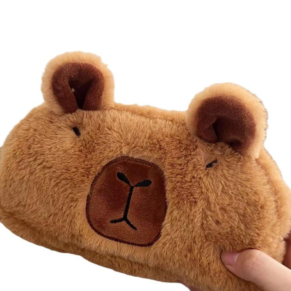 Stuffed Capybara Plush Pen Bag Plush Doll Capibara Plush Pencil Pouch  Student Writing