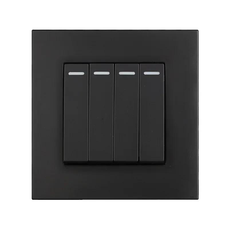 Standardní EU USB zásuvka typu C nabíjecí port, Francie se zásuvkou s vypínačem, 16A dvojitý rámeček, nástěnný USB napájení AC 110-250V