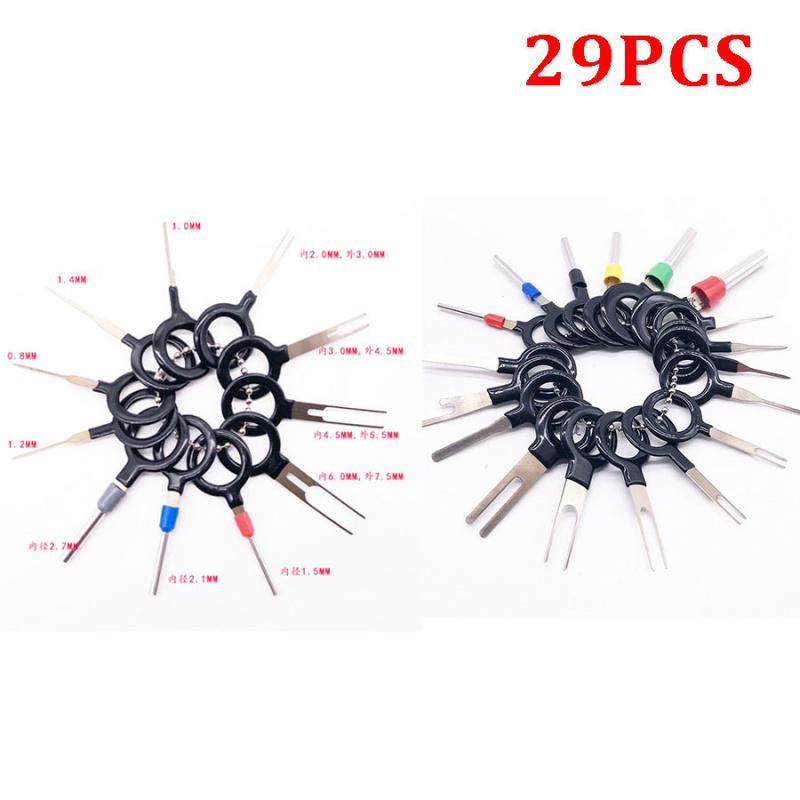 29 Pcs Motorbike Wiring Connector Pin Extractor Puller Terminal Removal Tool Kit
