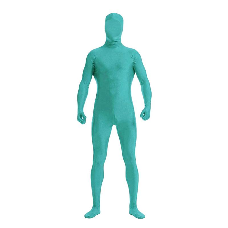 Fluorescent Color Zentai Invisible Jumpsuit Cosplay Costume Bodysuits Halloween Skin Tight Suit Stretch Disappearing Jumpsuit
