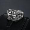 Vintage Titanium Steel Cross T Ring for Men Stylish Classic Unique Jewelry