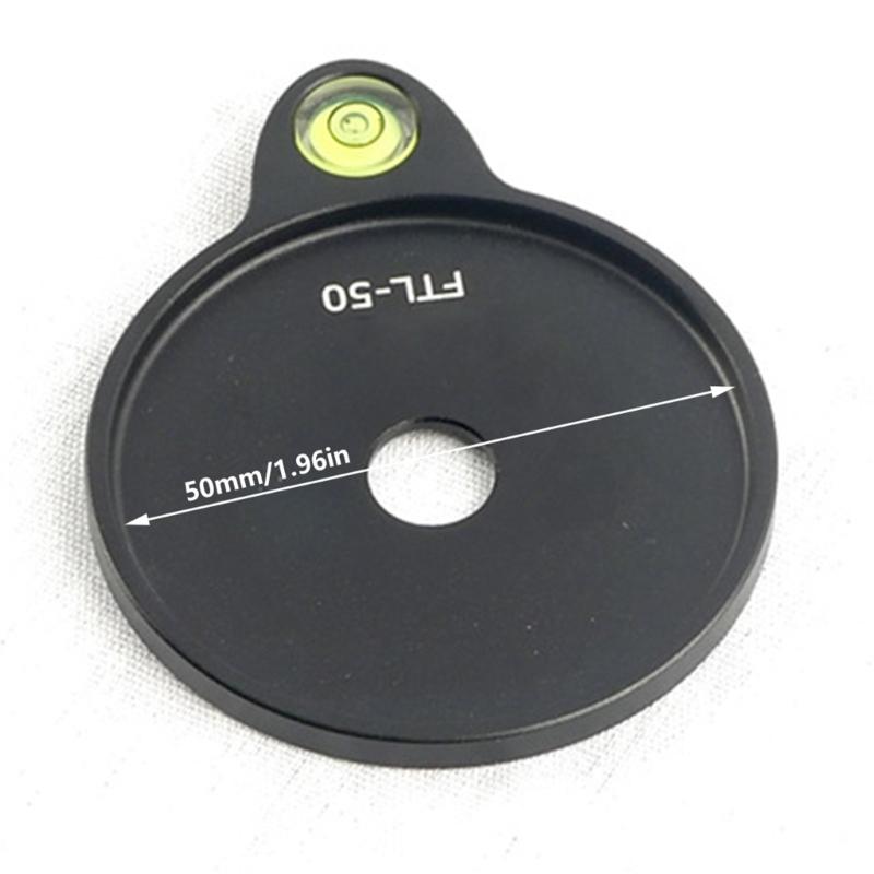 Aluminum Tripod Mount Adapter with 50mm Inner Diameter Tripod Bubble Leveling Attachment Plate for Camera Stability