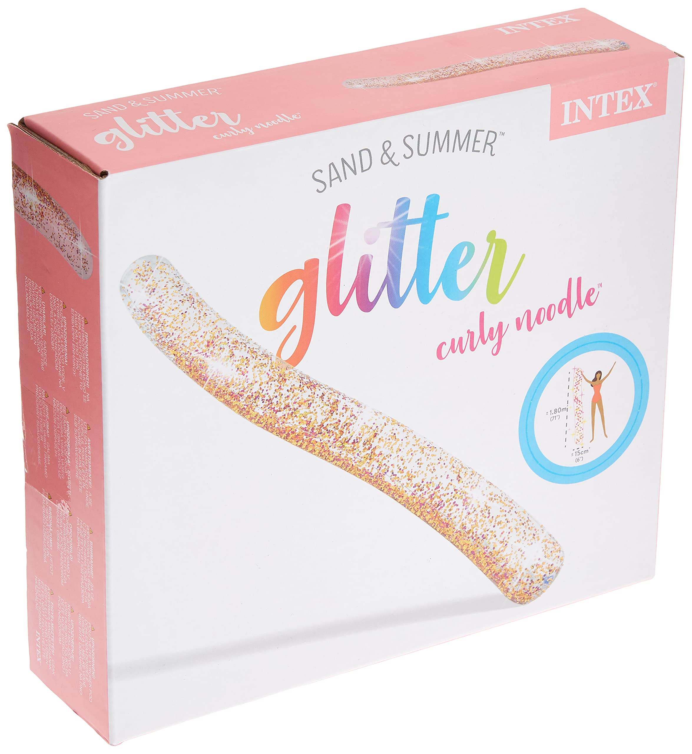 

INTEX Float Float Mat Glitter Curly Noodle 180 x 23 x 15 cm Japanese 57509 [Genuine Product]