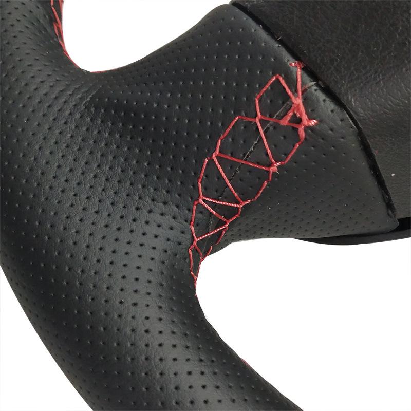 Ručně šitý potah volantu z mikrovláknové kůže pro Peugeot 307