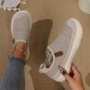 Women's Breathable Knit Loafers Comfortable Slip-On Walking Shoes with Soft Sole Shoes