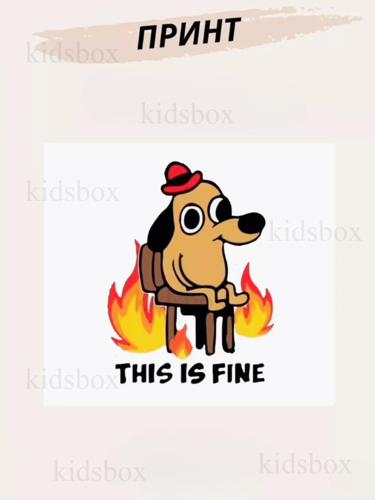 Mug Meme with Print Ceramic Cup This Is Fine 330 Ml 