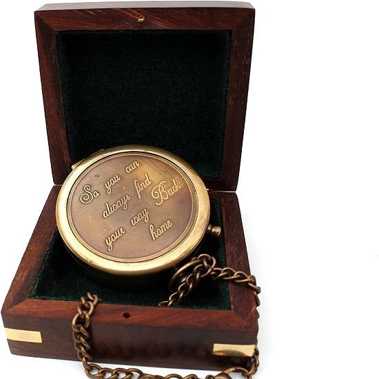 So You Can Always Find Your Way Back Home, Camping Compass for Birthday, Anniversary, Graduation Day, Valentine’s Day, Baptism Gifts