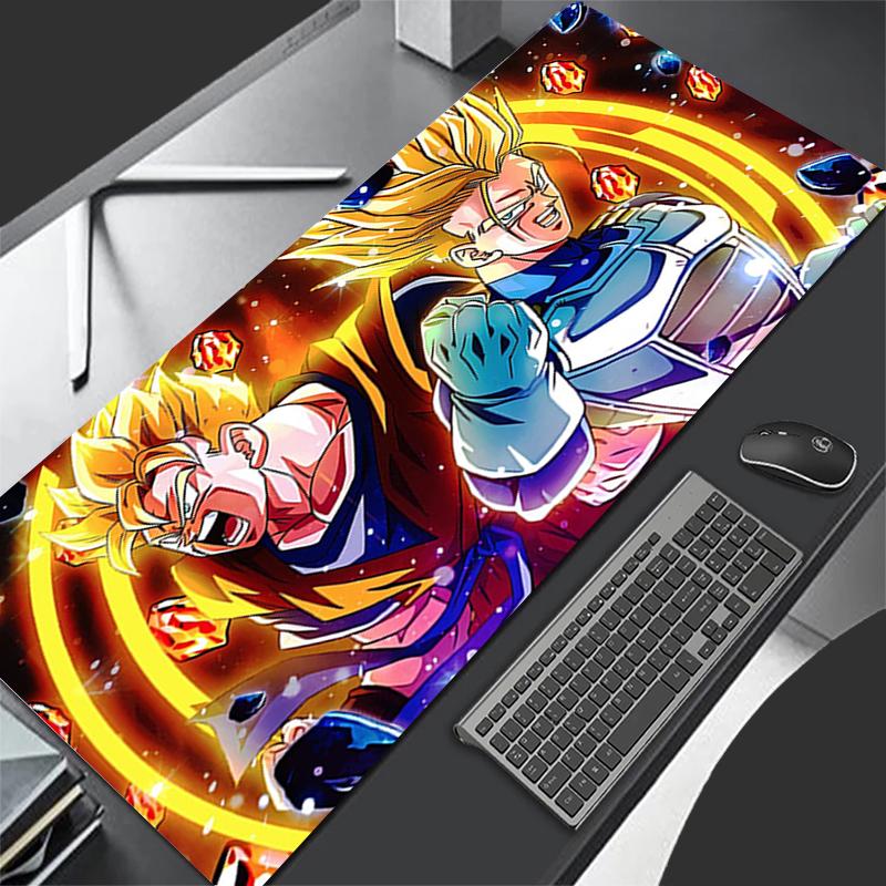 Mauspad Groß Gummi PC Computer Teppich Gaming Zubehör Mauspad Schreibtischmatte Verriegelungskante Gamer Dragon Ball Z DBZ Teppich