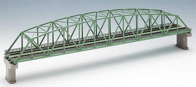 Pont en fer courbé à double voie de calibre N TOMIX F piliers PC à double voie verte avec 2 3222 fournitures de modèle de chemin de fer
