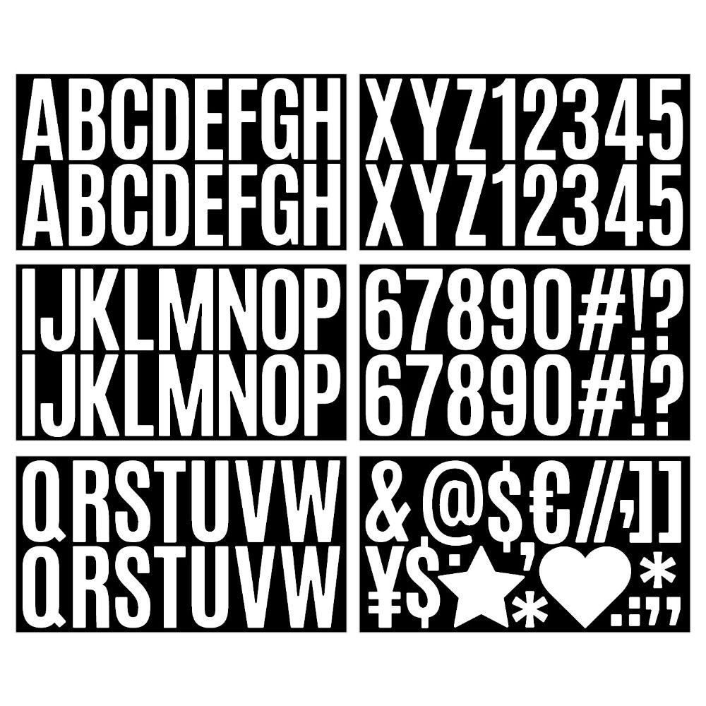 6 Sheets 100pcs Label Stickers Waterproof Decor Sticker New Letter Numbers Stickers