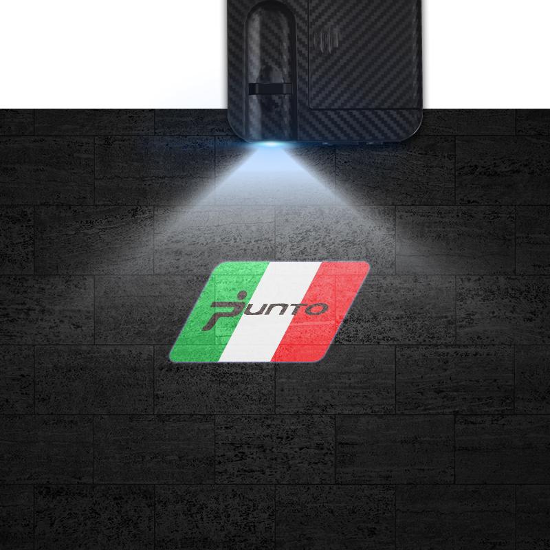 AAVY1 1/2PCS Compatible Compatible for Fiat Abarth Panda Punto Bravo Tipo Stilo Logo LED Courtesy Lamp Car Door Welcome Light Ghost Shadow Light