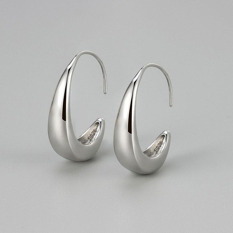 925 Sterling Silver Earrings For Women Trendy Gold Color Geometric Earring Jewelry Prevent Allergy Party Accessories Gift