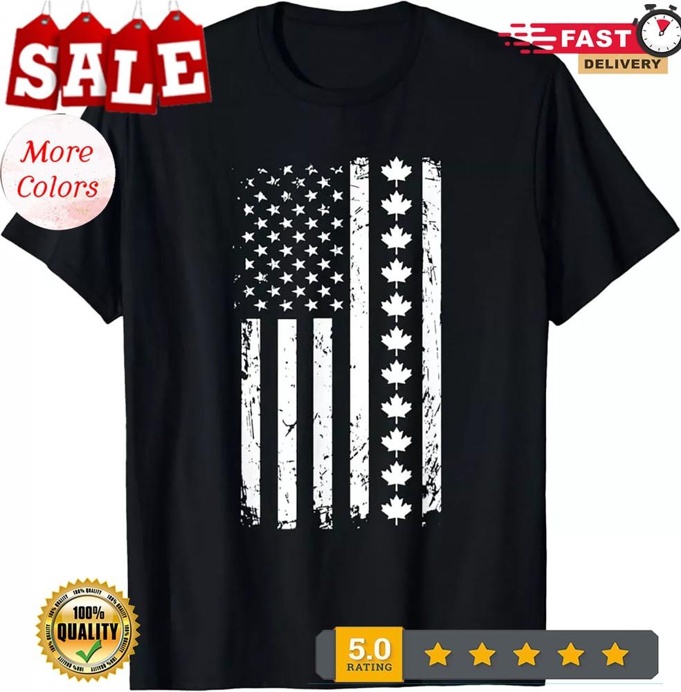 2025/51st State Flag of America Oh Canada Welcome Maple Leaf T-Shirt ,S-5XL,Unis Unisex T-Shirt XXXXL