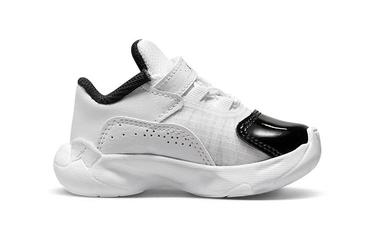 Jordan Air Jordan 11 CMFT Low Vintage Abrasion Resistant Breathable Low Top Toddler Shoes Black White Baby CZ0906-102