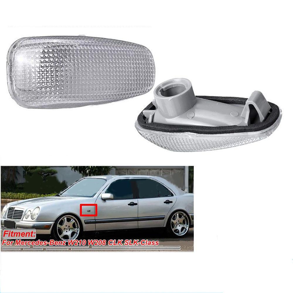 2Pcs Side Turn Signal Lights With Lens Without Light Bulb For Mercedes-Benz A2108200921
