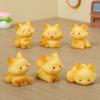 6Pcs Micro Landscape Cute Little Fox Home Diy Decoration Doll House Office Car Mounted Resin Small Ornament Accessories
