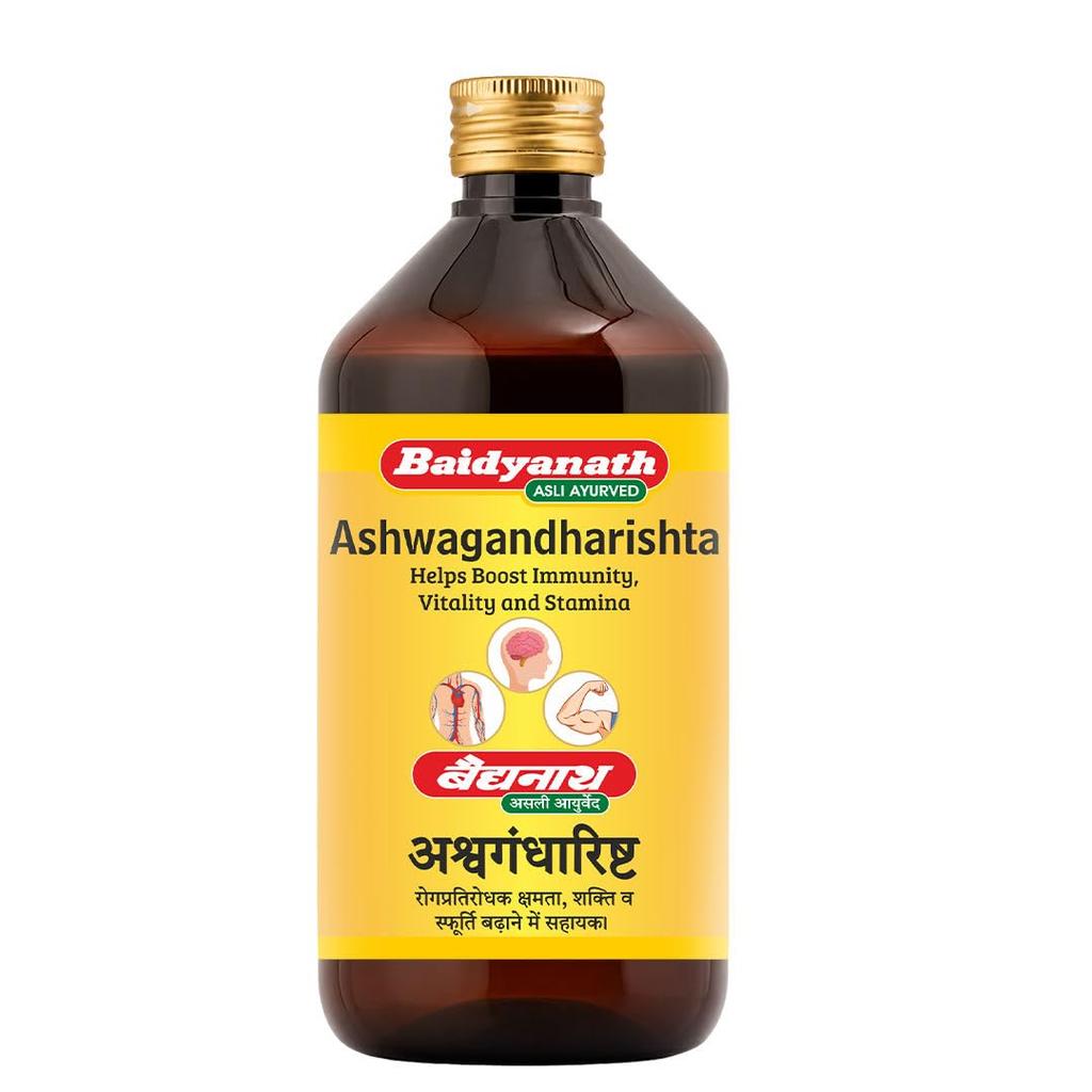 Baidyanath Ashwagandharishta - 450 ml | Boosts Immunity & Reduces Stress | For Health, Strength & Wellness