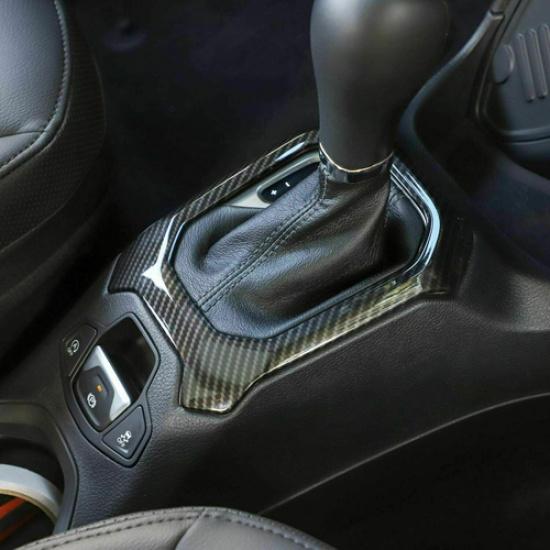 Carbon Fiber Interior Gear Shift Panel Cover Trim Frame for Jeep Renegade 16-20
