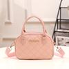 Fashion New Diamond Single Shoulder Women's Bag Solid Color Simple Temperament Small Bag Women's Bag Versatile Texture Shoulder Messenger Bag