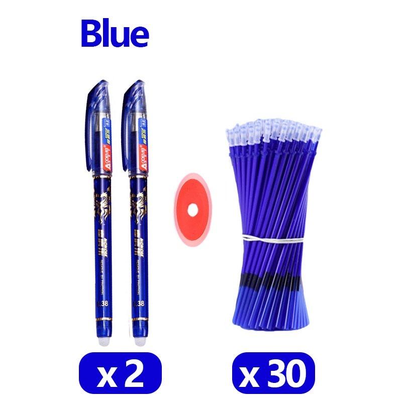 Buy 33 Pcs/Set School Erasable Gel Pens Set 0.5 mm Fine Point Black