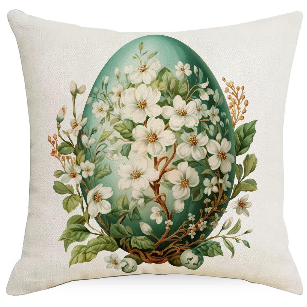 New Easter Bunny Easter Egg Sofa Decorative Pillow Cushion Cover