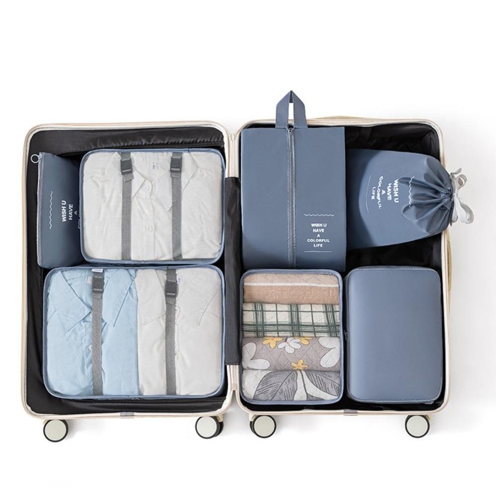 7Pcs/Set Large Capacity Travel Organizer Storage Bags Folding Clothes Shoe Tidy Pouch  Wardrobe