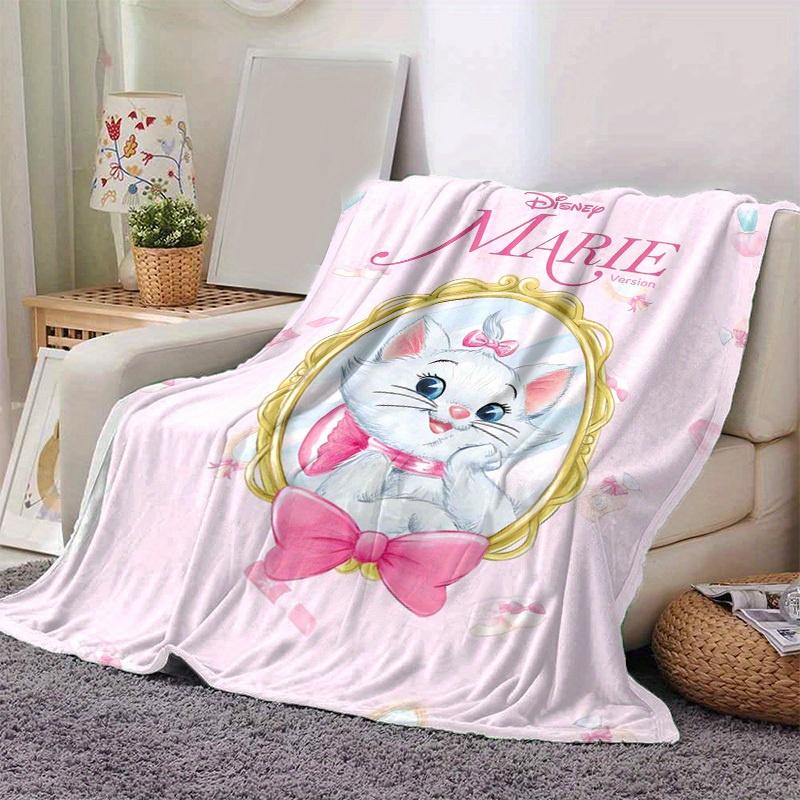

1pc, Disney Marie Version Cute Cat Design Throw Blanket for Home Decor, Couch Cover, Outdoor Use, Travel, Camping, Car, Beach, Office Nap 80x120cm