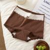 Big Size Lady Spring and Autumn Pure Cotton 10A Antibacterial Extension Crotch High Waist Small Flat Angle Briefs