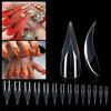 3D Eagle Claw Curved Fake Reusable Nails Full Cover Press On Nail Forms Molds Crystal Nail Extension Tip Suitable For Poly Nail