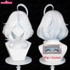 High Quality Focalors Wig Fontaine Furina Cosplay Wig Game Genshin Blue White Heat Resistant Synthetic Hair Anime Wigs + Wig Cap