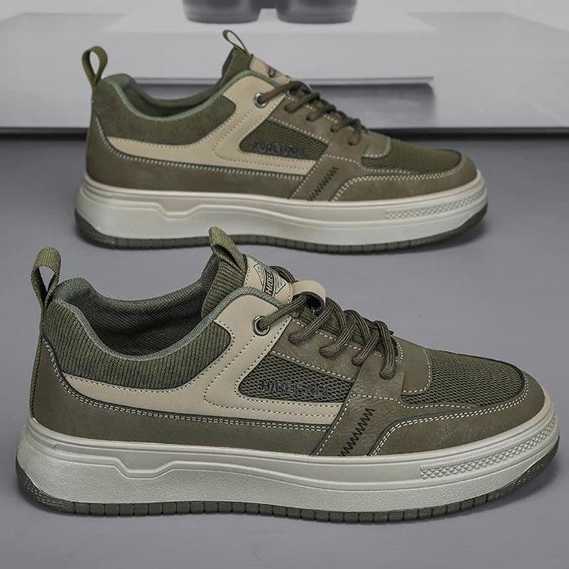 Men's shoes spring new men's board shoes men's Korean version trendy versatile non-slip wear-resistant sports casual leather shoes