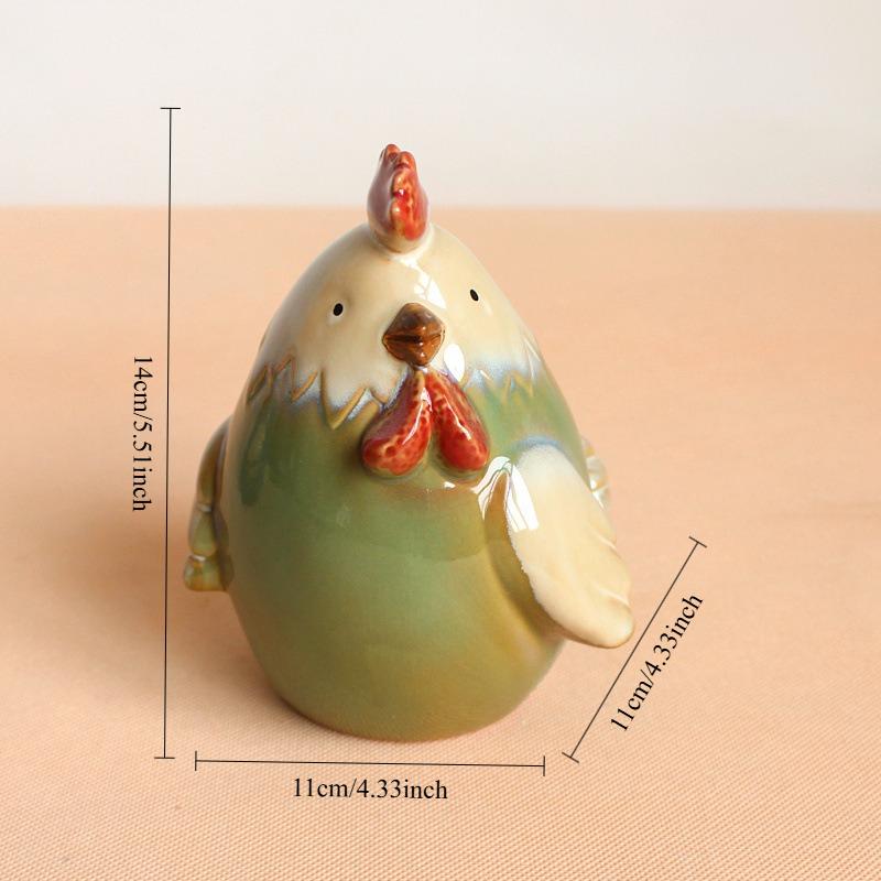 

Ceramic Glazed Chicken Money Box Home Decor Chicken Savings Pot Handcrafted Art Piece