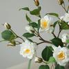 52cm Artificial Flower Branch Real Touch Fake Flowers Silk Camellia Flower  Wedding Decor