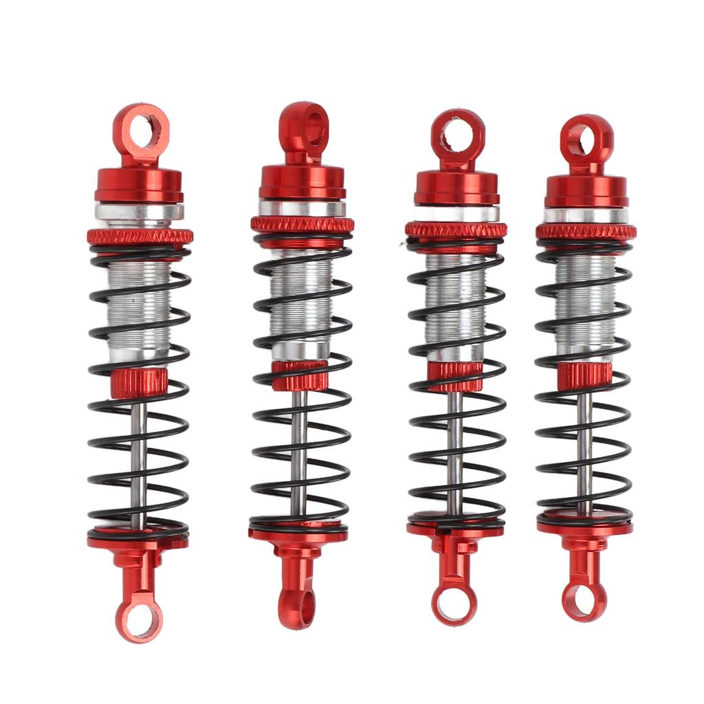 Front Rear Shock Absorbers Aluminum Alloy Front Rear Shock Damper for Traxxas Latrax Teton 1 18 RC Car Red